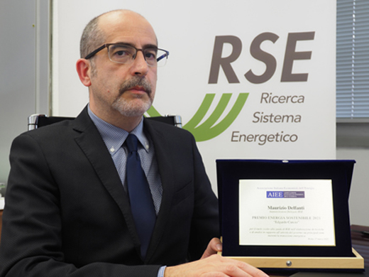 L’AIEE Consegna Il Premio Energia Sostenibile 2021 a Maurizio Delfanti, Amministratore Delegato si RSE